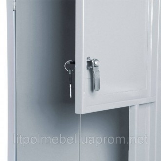 Одежный металлический шкаф с Г-образными дверьми предназначен для четырёх челове. . фото 6