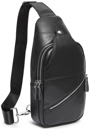 
Мужская сумка-слинг кожаная Tiding Bag Черная - MK35113
 
Характеристика:
	cтил. . фото 3