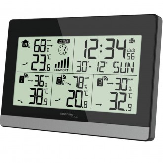 Термогігрометр з трьома радіодатчиками Technoline WS7065 Black/Silver. Вінниця. фото 1 Термогігрометр з трьома радіодатчиками Technoline WS7065 Black/Silver. Вінниця. фото 1