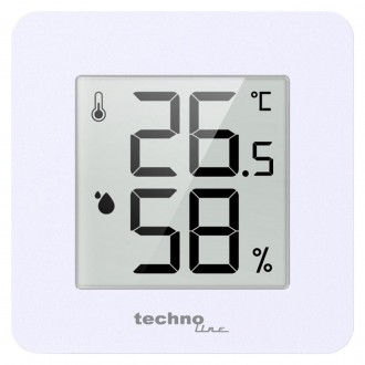 Настольный термогигрометр Technoline WS9475 White имеет чрезвычайно широкий угол. . фото 2