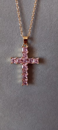Ланцюжок з підвіскою Хрест у золоті.

Розмір хрестика 37мм Довжина ланцюжка 40. . фото 3