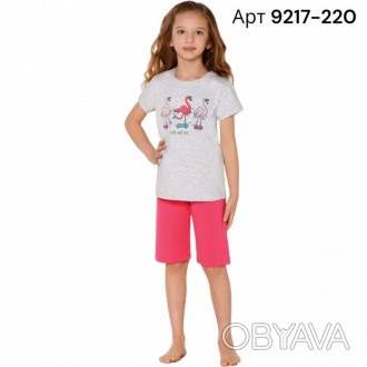 Летняя пижама для девочек Baykar арт 9217-220
Летний домашний костюм для девочек. . фото 1