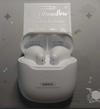 Bluetooth наушники
Remax TWS-19 Marshmallow Edition белого цвета. . фото 3