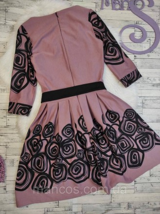Женское платье розовое рукав три четверти c поясом 
Состояние: б/у, в отличном с. . фото 5