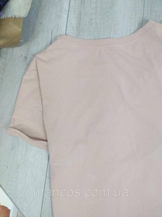 Женская футболка цвета пудра 
Состояние: б/у, в отличном состоянии
Размер: М 
Цв. . фото 7