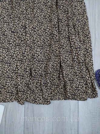 Женская юбка макси коричневая с принтом 
Состояние: б/у, в хорошем состоянии 
Ра. . фото 4