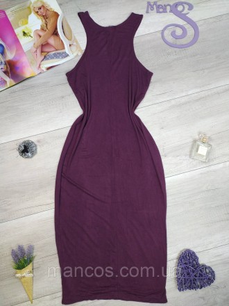 Женское платье-майка без рукавов удлинённое фиолетовое Boohoo 
Состояние: б/у, в. . фото 6