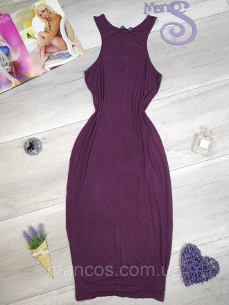 Женское платье-майка без рукавов удлинённое фиолетовое Boohoo 
Состояние: б/у, в. . фото 3
