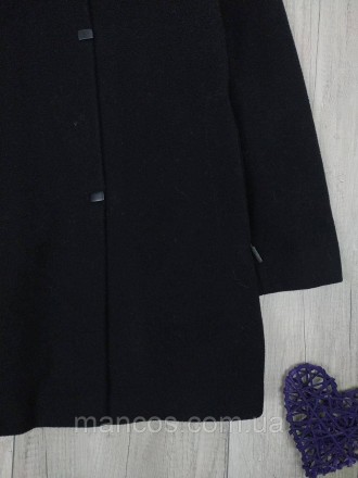 Женское пальто кашемировое на кнопках чёрное 
Состояние: б/у, в очень хорошем со. . фото 4