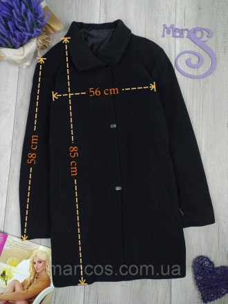 Женское пальто кашемировое на кнопках чёрное 
Состояние: б/у, в очень хорошем со. . фото 8
