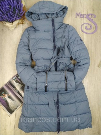 Женское зимнее пальто пуховик Miss Sun с сумкой-муфтой 
Основная застежка на мол. . фото 2