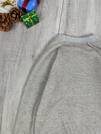 Кофта для девочки на молнии с карманами серая с золотистой ниткой 
Состояние: б/. . фото 6