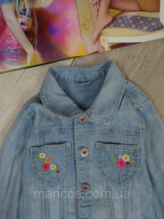 Джинсовый пиджак для девочки голубой 
Состояние: б/у, в хорошем состоянии 
Произ. . фото 3