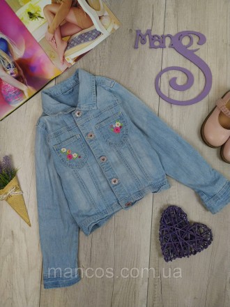 Джинсовый пиджак для девочки голубой 
Состояние: б/у, в хорошем состоянии 
Произ. . фото 2