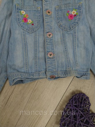 Джинсовый пиджак для девочки голубой 
Состояние: б/у, в хорошем состоянии 
Произ. . фото 4