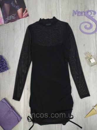 Женское черное сексуальное платье сетка PrettyLittleThing 
Состояние: б/у, в отл. . фото 7