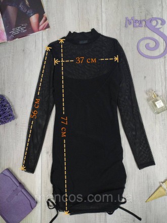 Женское черное сексуальное платье сетка PrettyLittleThing 
Состояние: б/у, в отл. . фото 10