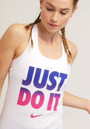 Майка женская Nike белая с надписью 
Состояние: б/у, в очень хорошем состоянии 
. . фото 2