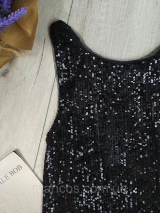 Майка для девочки Zara на подкладке в пайетках чёрная 
Состояние: новое 
Произво. . фото 6