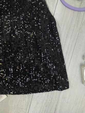 Майка для девочки Zara на подкладке в пайетках чёрная 
Состояние: новое 
Произво. . фото 7