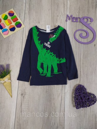 Реглан для мальчика Palomino с длинным рукавом синяя с динозавром 
Состояние: б/. . фото 2