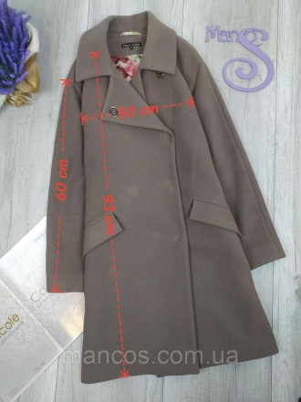 Пальто женское демисезонное Folk L'OR удлинённое коричневое 
Состояние: б/у, в и. . фото 9