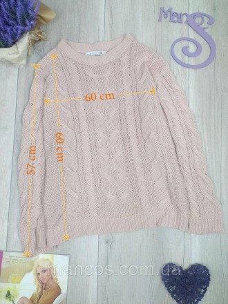 Женский вязаный свитер Lager цвет пудровый 
Состояние: б/у, в хорошем состоянии . . фото 8