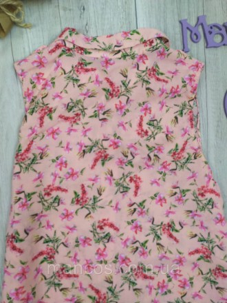 Женская рубашка без рукавов Bershka розовая с цветочным принтом 
Cостояние: б/у,. . фото 7