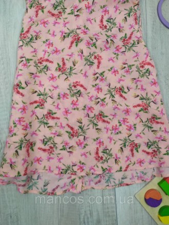 Женская рубашка без рукавов Bershka розовая с цветочным принтом 
Cостояние: б/у,. . фото 8