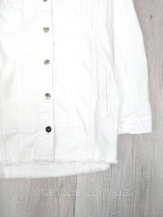 Джинсовый пиджак женский It's Basic удлинённый белый 
Состояние: б/у, в идеально. . фото 4