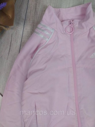 Спортивная кофта для девочки Adidas розовая 
Состояние б/у, в идеальном состояни. . фото 3