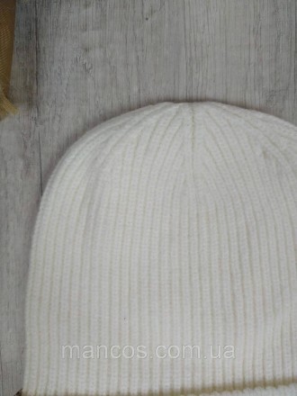 Женская вязанная шапка Jolie демисезонная с отворотом белая 
Состояние б/у, в ид. . фото 3