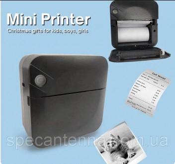Цей міні-принтер портативний. Ви можете легко покласти його в кишеню або сумку, . . фото 2