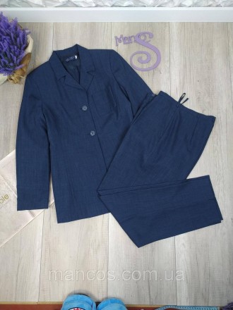 Женский брючный костюм Life style демисезонный синий пиджак и брюки
Состояние б/. . фото 2