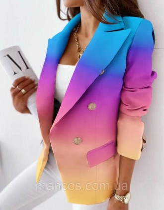 Женский пиджак Jennyfer с подкладом блейзер разноцветный
Состояние б/у, в идеаль. . фото 2