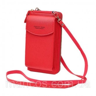 Женская маленькая длинная сумка на молнии красная через плечо.
Конструкция этой . . фото 2