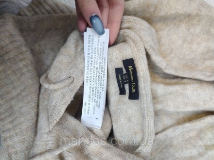 Женское худи вязаное мягкое теплое с капюшоном бежевое. Рукав вшитый. Манжеты на. . фото 8