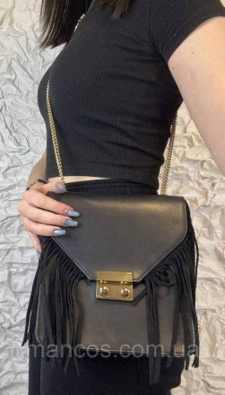 Женская кожаная сумка Genuine Leather черная через плечо
Производитель: Genuine . . фото 2