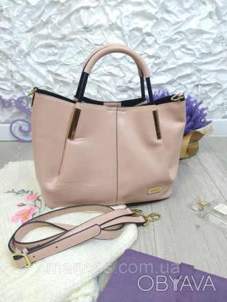 Модель женской сумки Antonio Biaggi сделана из кожи красивого пыльно-розового цв. . фото 1