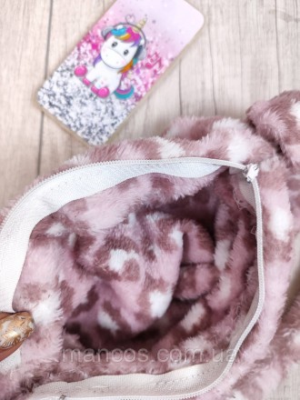 Стильная маленькая сумочка светло розовая с леопардовым принтом. Сумка без подкл. . фото 7