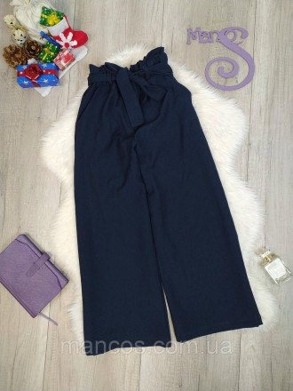 Эти стильные синие широкие брюки станут отличным выбором для вашей девочки, соче. . фото 2