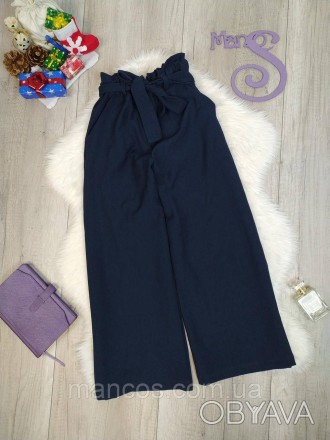Эти стильные синие широкие брюки станут отличным выбором для вашей девочки, соче. . фото 1