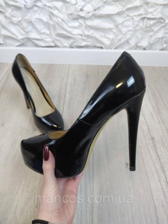Элегантные и стильные черные лаковые туфли на каблуке от Antonio Biaggi. Изготов. . фото 2