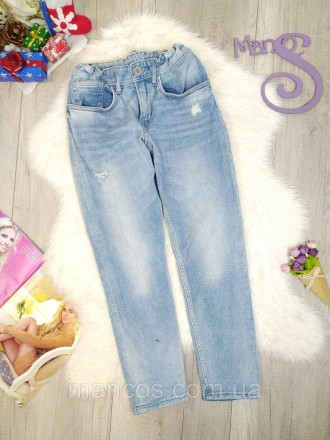 Превосходные голубые джинсы для девочки от бренда Denim, в отличном состоянии. П. . фото 2