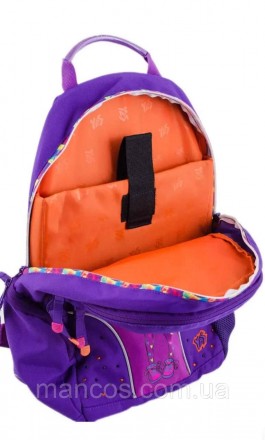 Стильный, чарующий рюкзак для девочки в фиолетовом цвете с уникальным принтом "Д. . фото 4