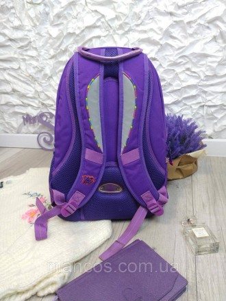 Стильный, чарующий рюкзак для девочки в фиолетовом цвете с уникальным принтом "Д. . фото 6