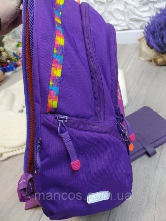 Стильный, чарующий рюкзак для девочки в фиолетовом цвете с уникальным принтом "Д. . фото 7
