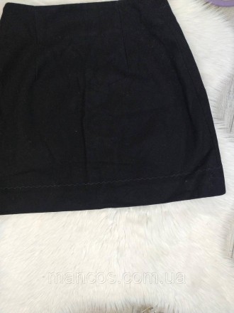 Тёплая женская юбка от UTERQÜE в черном цвете, размер S, представляет собой стил. . фото 4