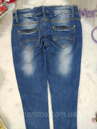 Стильные синие джинсы для вашей модницы от бренда Liuzin, размер 140. Эти узкие . . фото 6