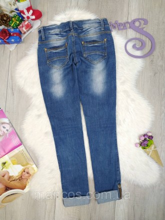 Стильные синие джинсы для вашей модницы от бренда Liuzin, размер 140. Эти узкие . . фото 5